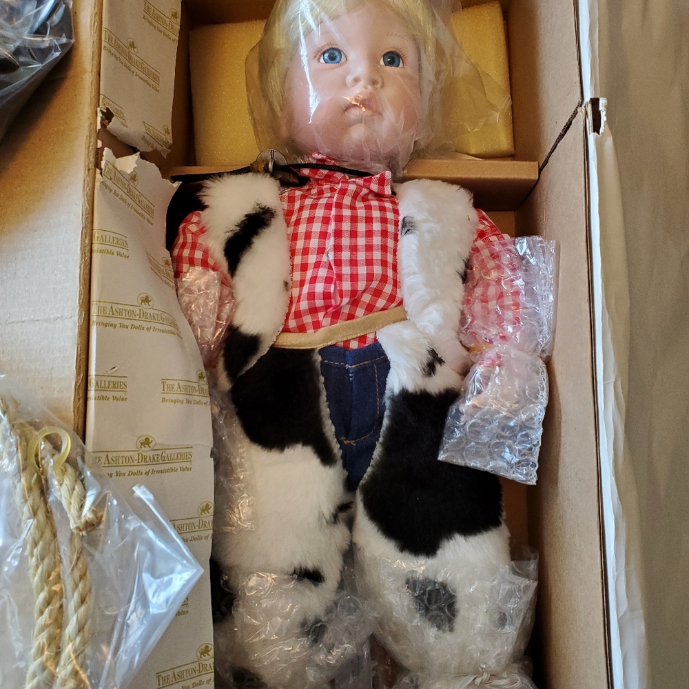 Ashton-Drake "Little Buckaroo" porcelain doll